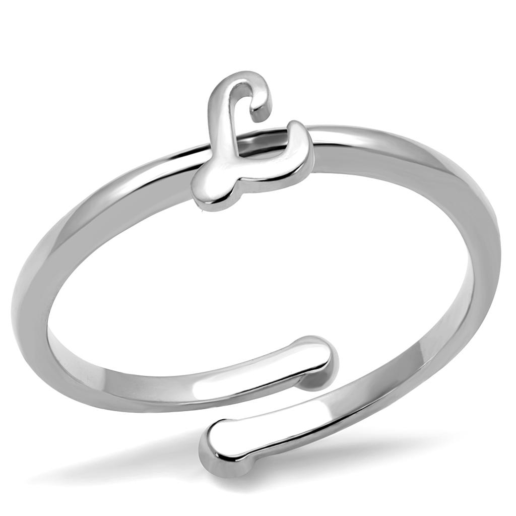 JCE3997 Rhodium Brass Ring with No Stone