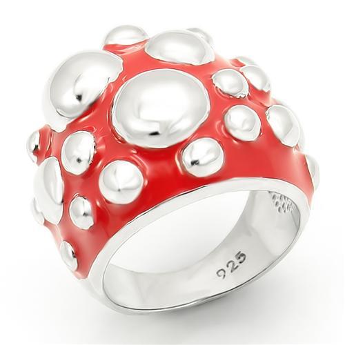 JCES162 Rhodium 925 Sterling Silver Ring with No Stone