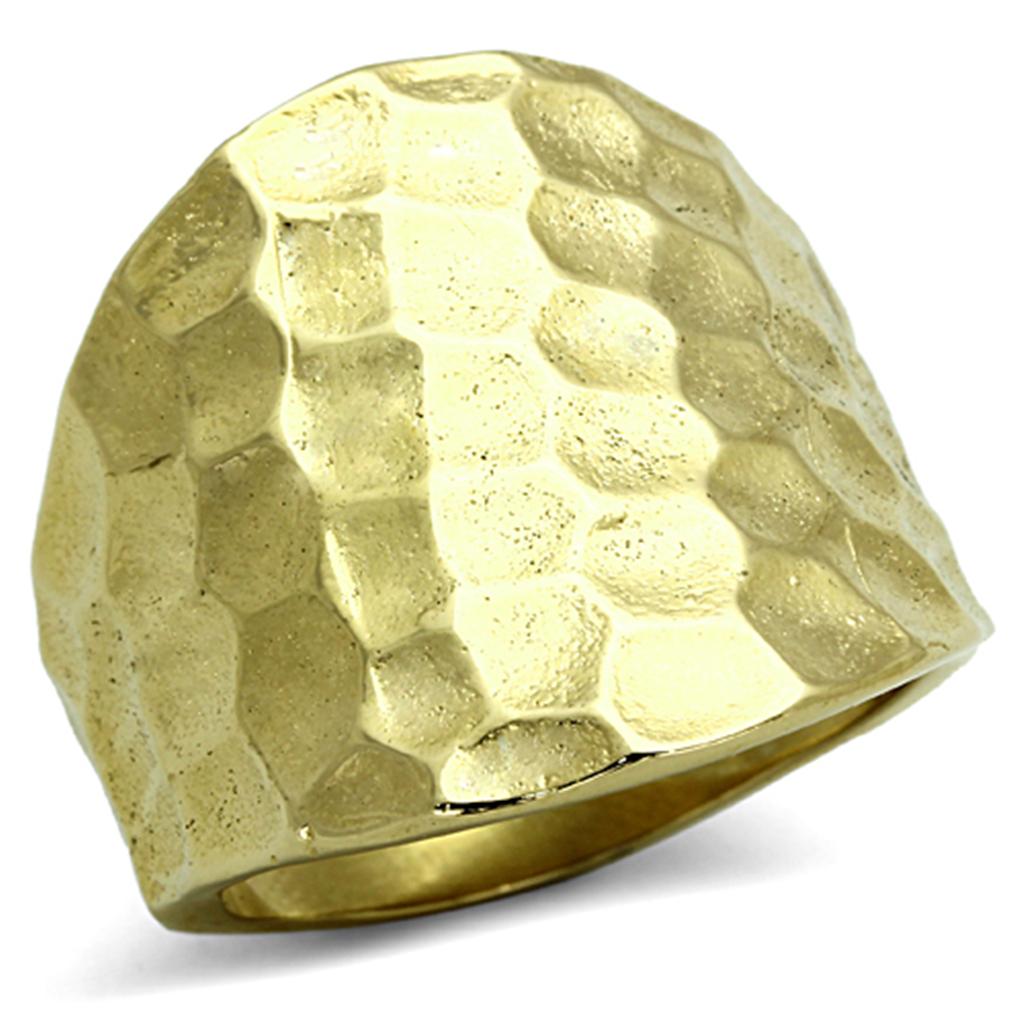 JCE1383 IP Gold(Ion Plating) Stainless Steel Ring with No Stone