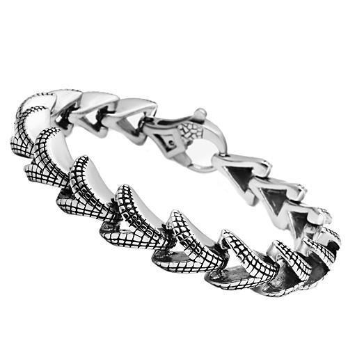 JCE571 High polished (no plating) Stainless Steel Bracelet with No Stone
